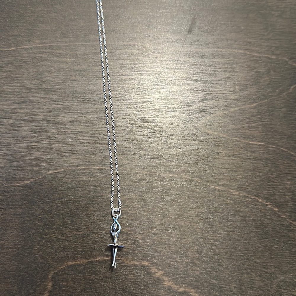 Vintage ballerina of ballet necklace
